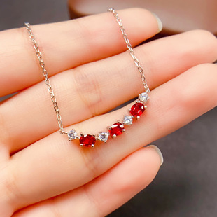 �¿���Ȼ�t�{�����S925�y�Ƕ��ʯ3*4mm�ٴ�W�t����Ů���
