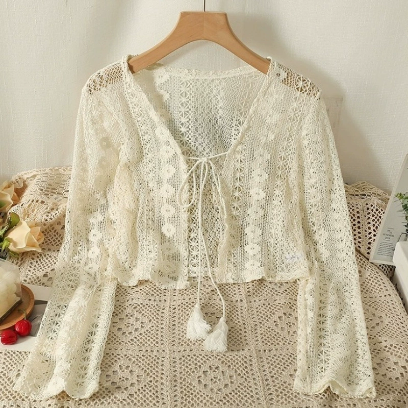 Вязаный летний кардиган, короткое тонкое slip dress