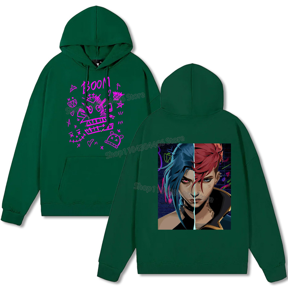 Arcane Hoodie Y2k Clothes Jinx Arcane Pullover for Men/women