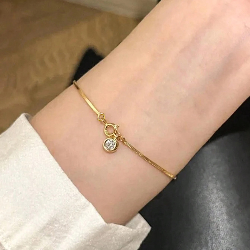 Stainless Steel 18K Bubble Round Diamond Snake Bone Bracelet Accessible Luxury High-End Exquisite Niche Design Jewelry Bracelet Women's Jewelry Stainless Steel 18K Bubble Round Diamond Snake Bone Bracelet Accessible Luxury High-End Exquisite Niche Design Jewelry Bracelet Women's Jewelry