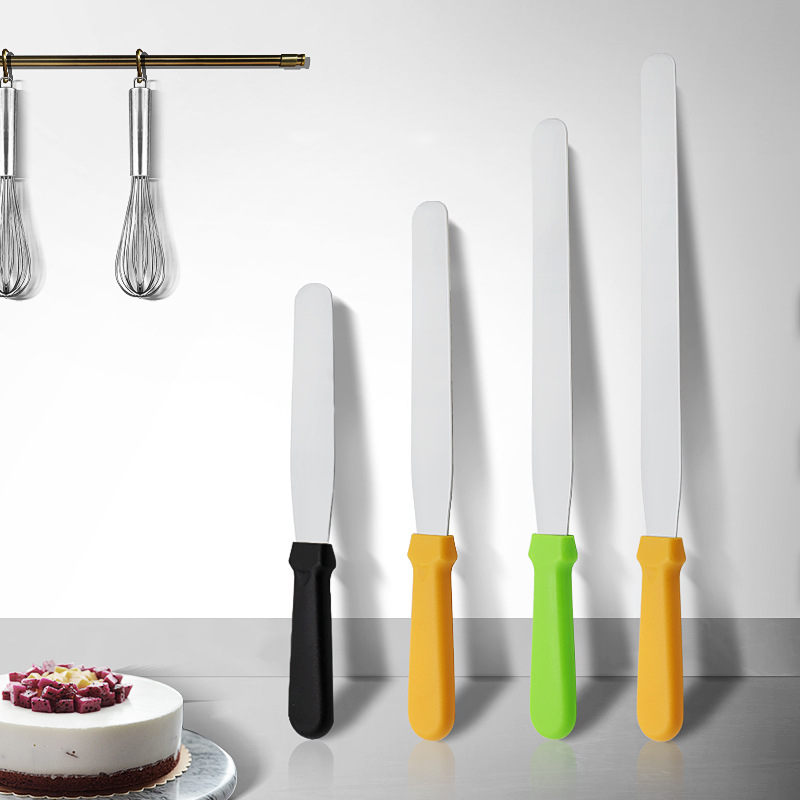 in stock Stainless Steel Straight Spatula Cake Cream Spatula Cake Decorative Spatula Knives Butter Knife Baking Tools
