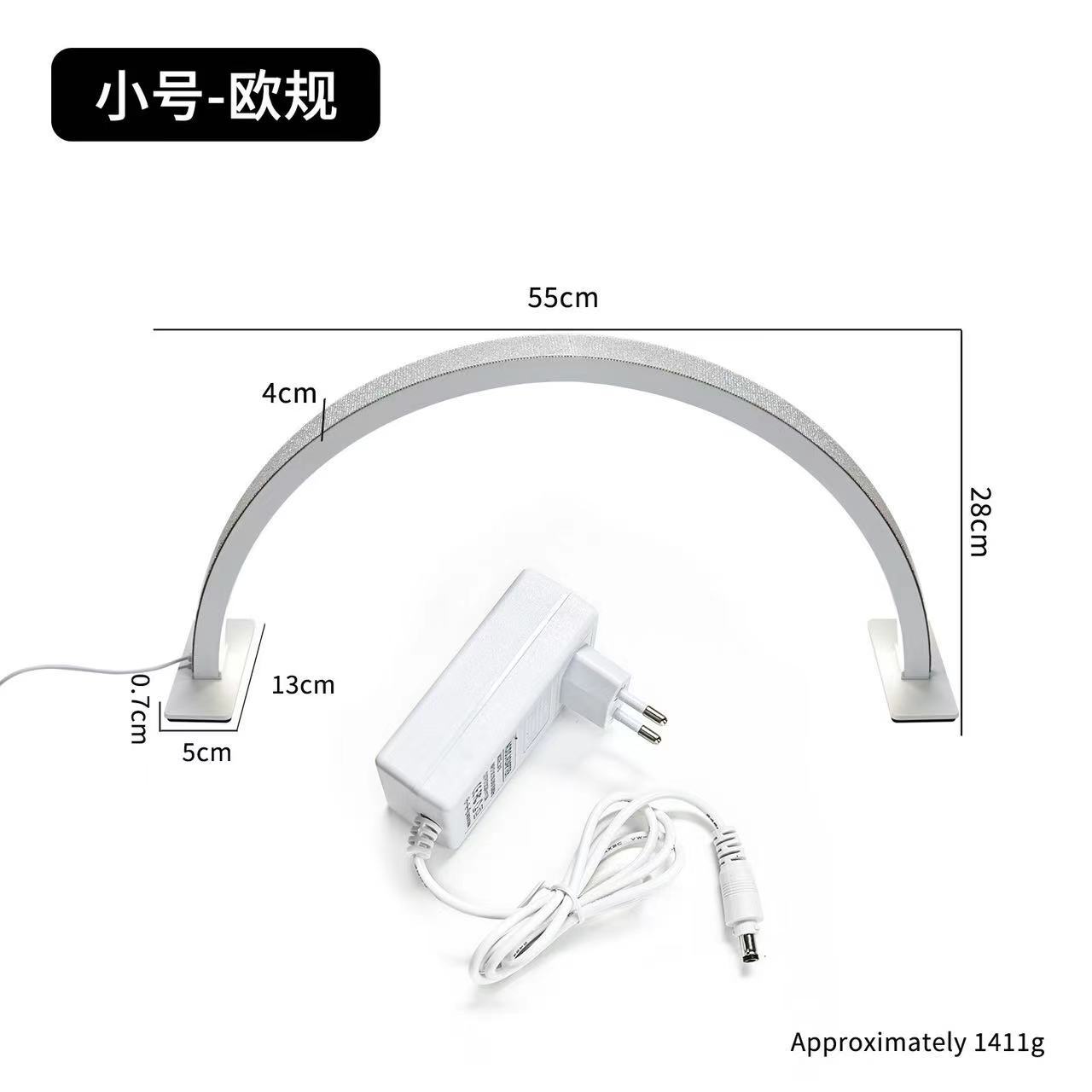 Lámpara de escritorio de manicuras transfronterizas taladro en forma de U protector de ojos de tres colores temperatura de belleza bordado belleza pestañas iluminación de medio mes luz de relleno