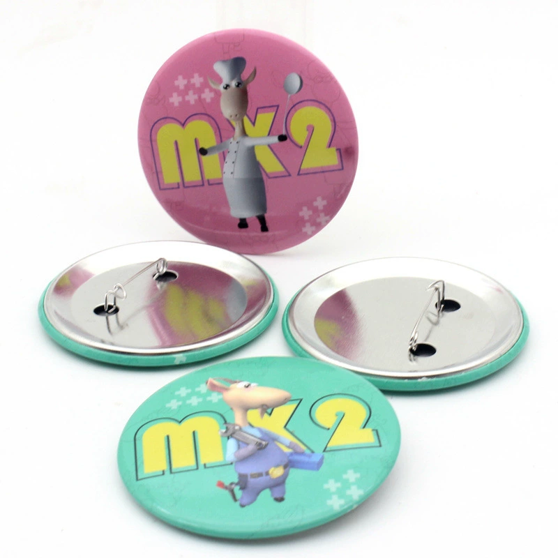 Металлическая нарукавная повязка для печати мультяшного жести значок круглый медальон HD печать сумка подвеска значок