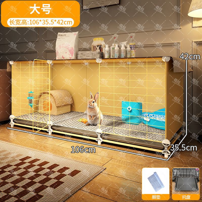 兔子笼子家用大号室内养兔超大自由空间荷兰猪豚鼠专用笼豪华别墅|undefined
