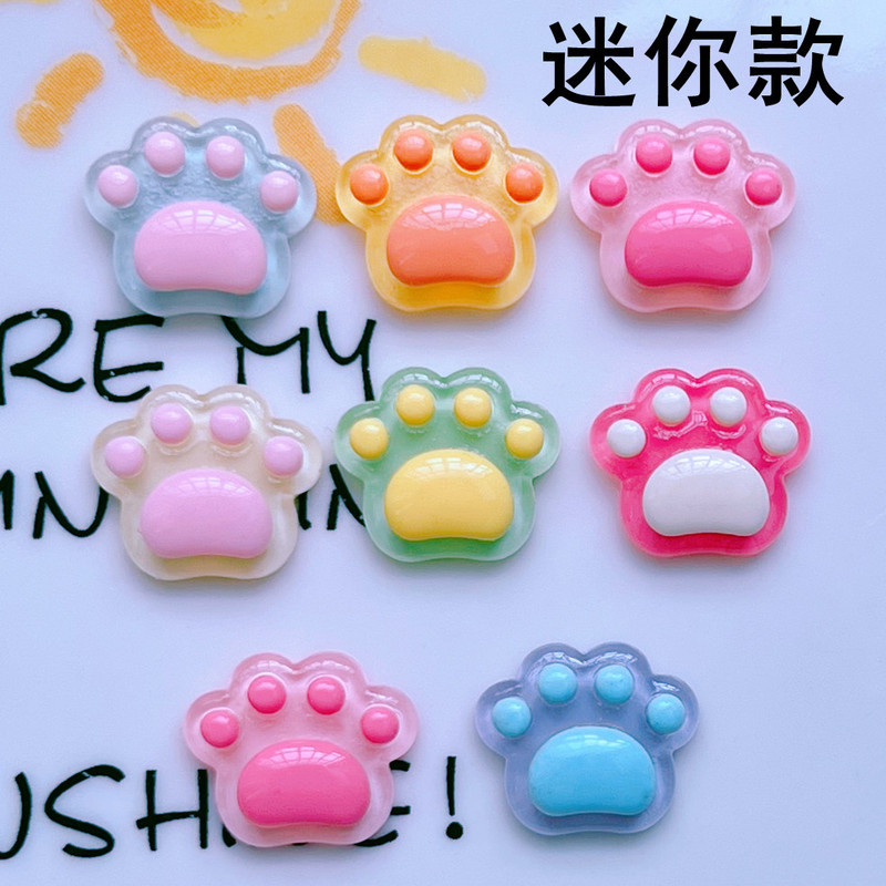 Transparent Ice Trumpet Footprint Bear Paw Cat Claw Hair Clip Mobile Phone Case Cream Glue DIY Handmade Material Resin Accessories Transparent Ice Trumpet Footprint Bear Paw Cat Claw Hair Clip Mobile Phone Case Cream Glue DIY Handmade Material Resin Accessories