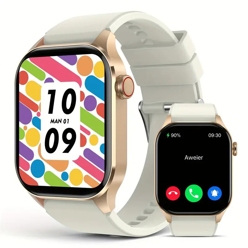 Tem Et588 Smart Watch for Men and Women, 2.04inch Amoled Display Fitness Tracker