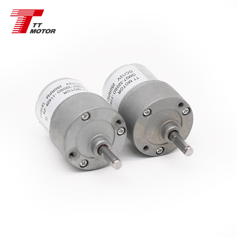 공장 재고 현물 상품 12V250 회전축(후방 축)에는 엔코더 27MM DC 감속 모터를 장착할 수 있습니다.