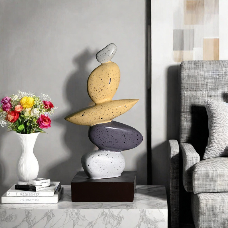 Cross-Border Popular Stone-Turning Resin Crafts, Simple Living Room Entrance Decoration, Housewarming, New Home, High-End, Niche