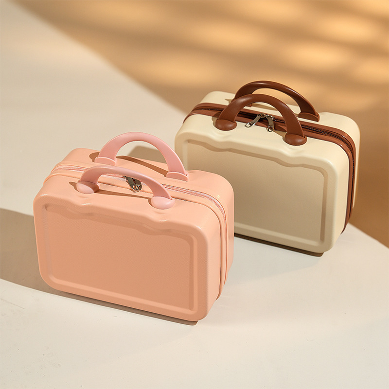 Macaron Suitcase 14-inch Suitcase Simple Print Logo Accompanying Gift Candy Box Small Lightweight Contrast Color Suitcase Macaron Suitcase 14-inch Suitcase Simple Print Logo Accompanying Gift Candy Box Small Lightweight Contrast Color Suitcase