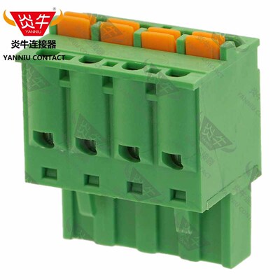 5.0mm凤凰免螺丝弹簧PCB接线端子插头YN2EDGKD/KF/2ESDSR/FKC2.5