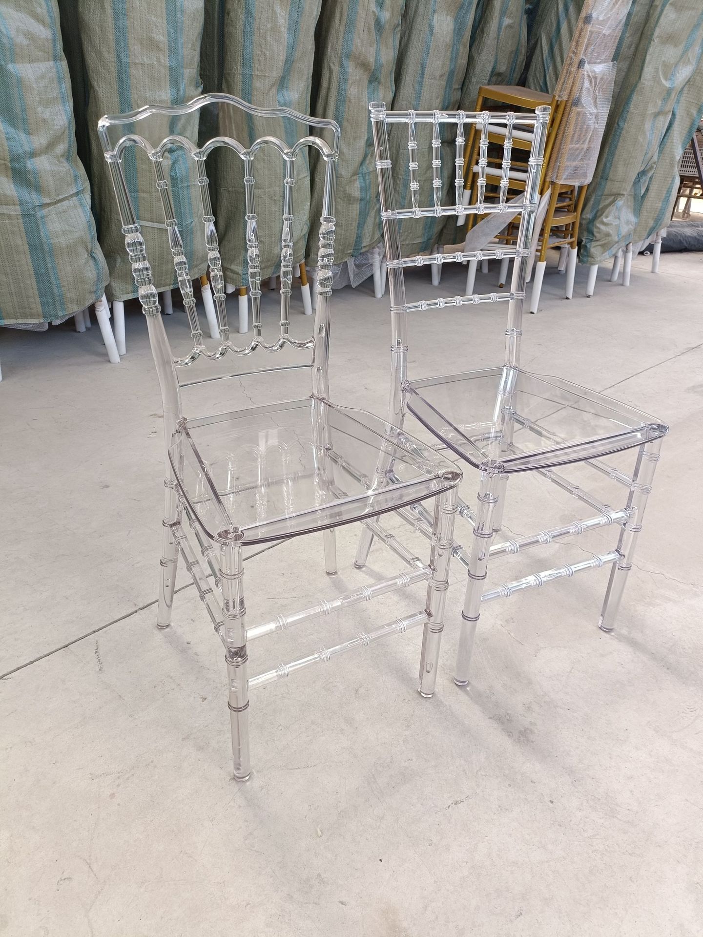 Star Factory wholesals wedding bamboo chair, PC acrylic chair, transparent crystal chair, and plastic backrest chair for hotel banquets pic 9