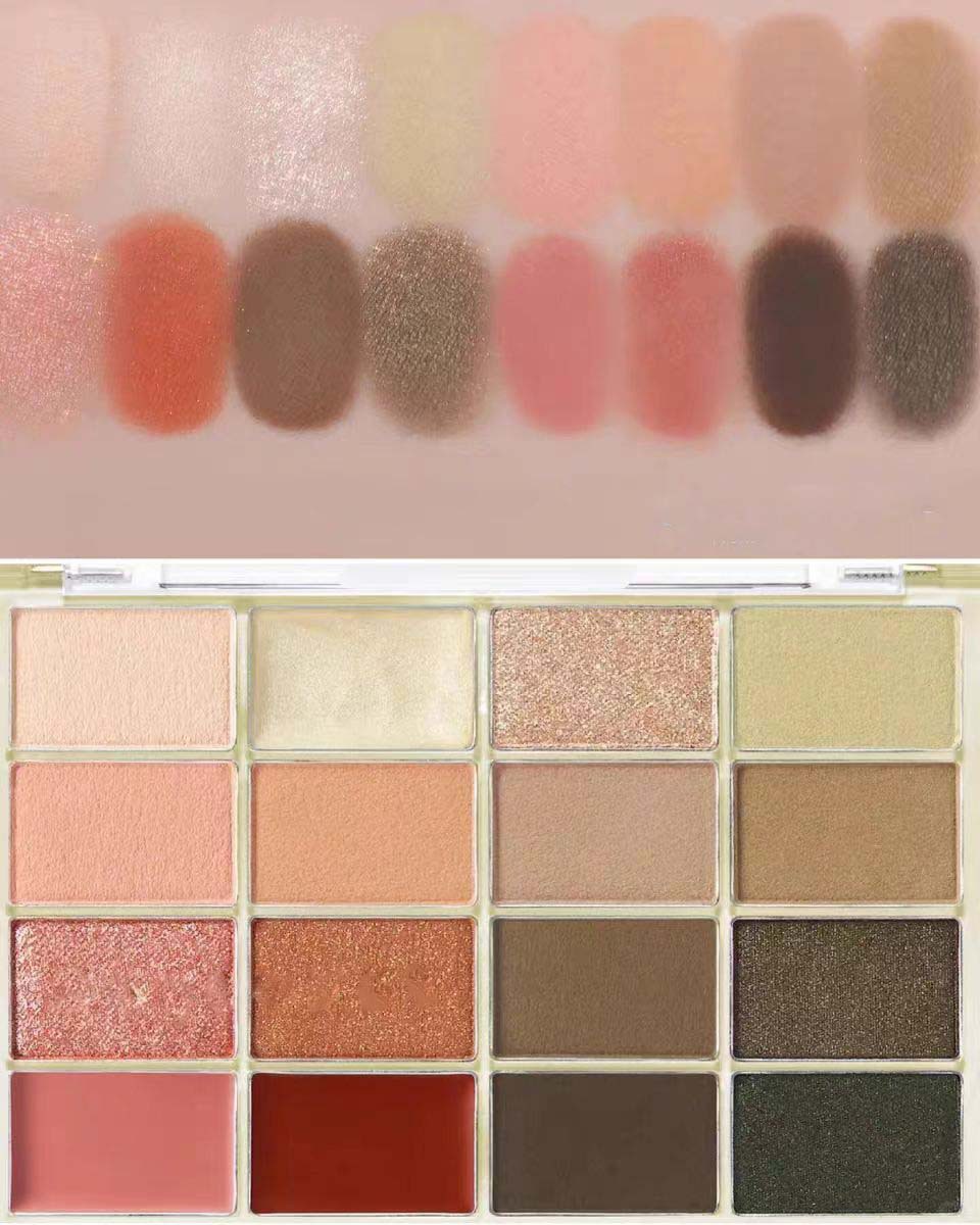 Capel ama la paleta de sombras de ojos de 16 colores, el gusano de seda perlado mate, ilumina el maquillaje diario dulce y fresco de baja saturación, barato