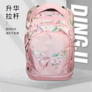 Large Capacity Trolley Backpack Middle School Students Waterproof Climbing Trolley Backpack Fashion Cute Trolley Schoolbag Custom