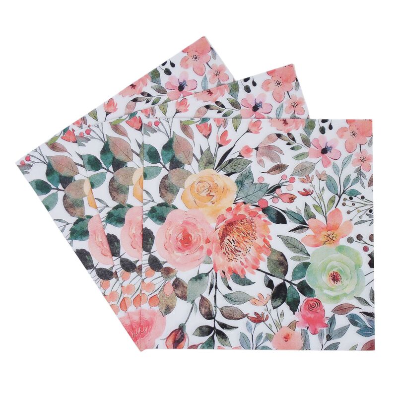 Colorful printed tissue paper floral series tissue, party and holiday watercolor floral napkins, commercial facial tissue