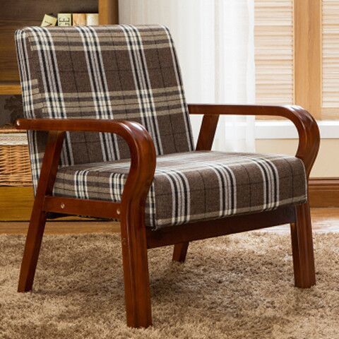 Café Plaid Fabric Brail Brown