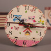 Cross -border 12cm hanging clock density board hanging bell creative European and American quiet bell manufacturers spot cross -border creative mute clock