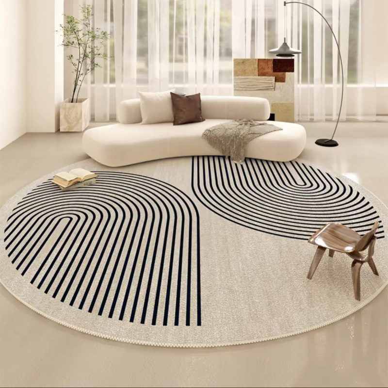 Modern and minimalistic round carpet