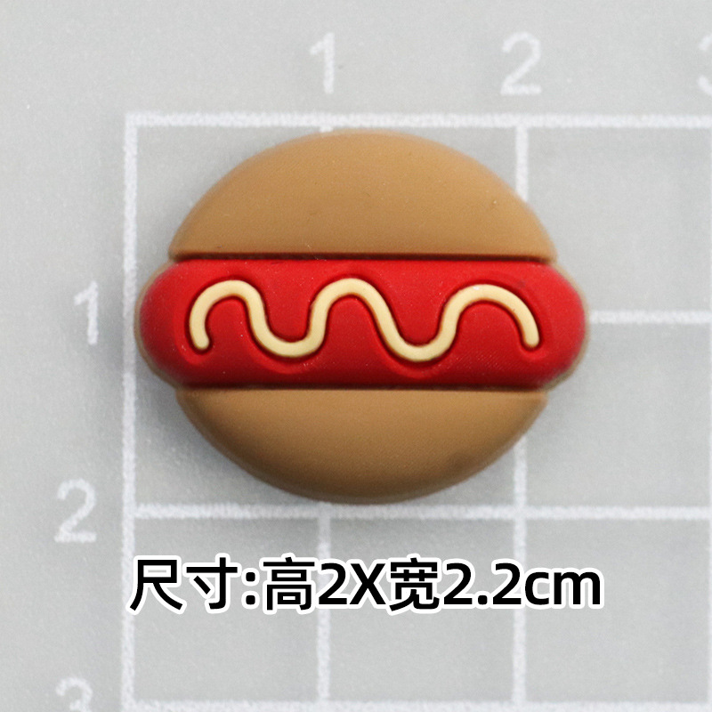 부드러운 접착제 샌드위치 햄버거 [소형 2*2.2cm]