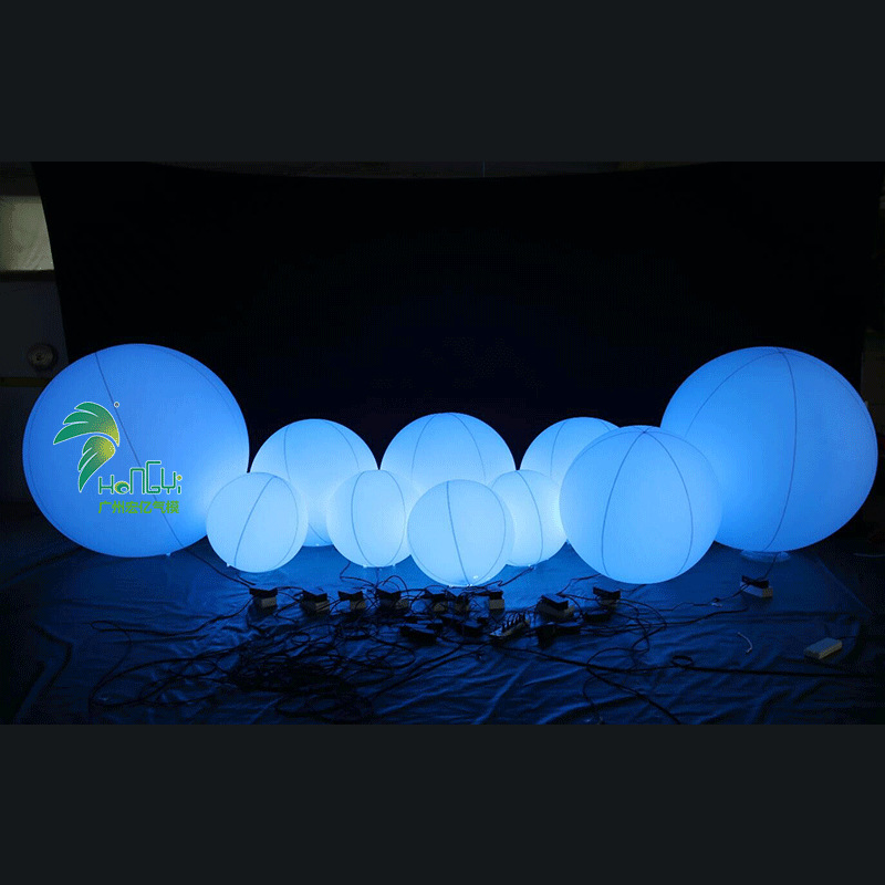 商场美陈景区打卡发光闭气PVC星球开业庆典场地装饰飘空充气球