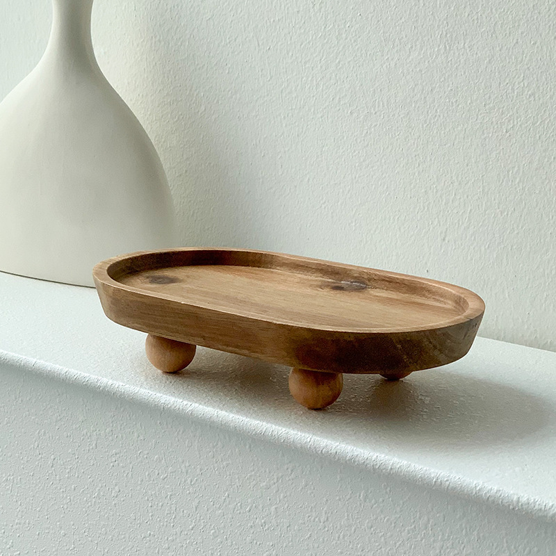 Solid Wood Tray, Aromatherapy Ornament, Key Storage Tray, Creative Dessert Plate, Jewelry Tray, Entryway Storage Tray, Tray