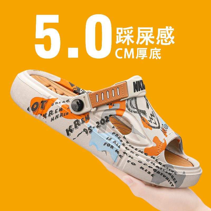 Zapatillas transfronterizas de tamaño grande para hombres de verano, deportivo de ocio para conducir, sandalias para hombres, sandalinas de arena frías.