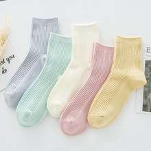 袜子女中筒袜子女士里外棉袜秋冬季黑白纯色防臭袜韩版可爱ins潮