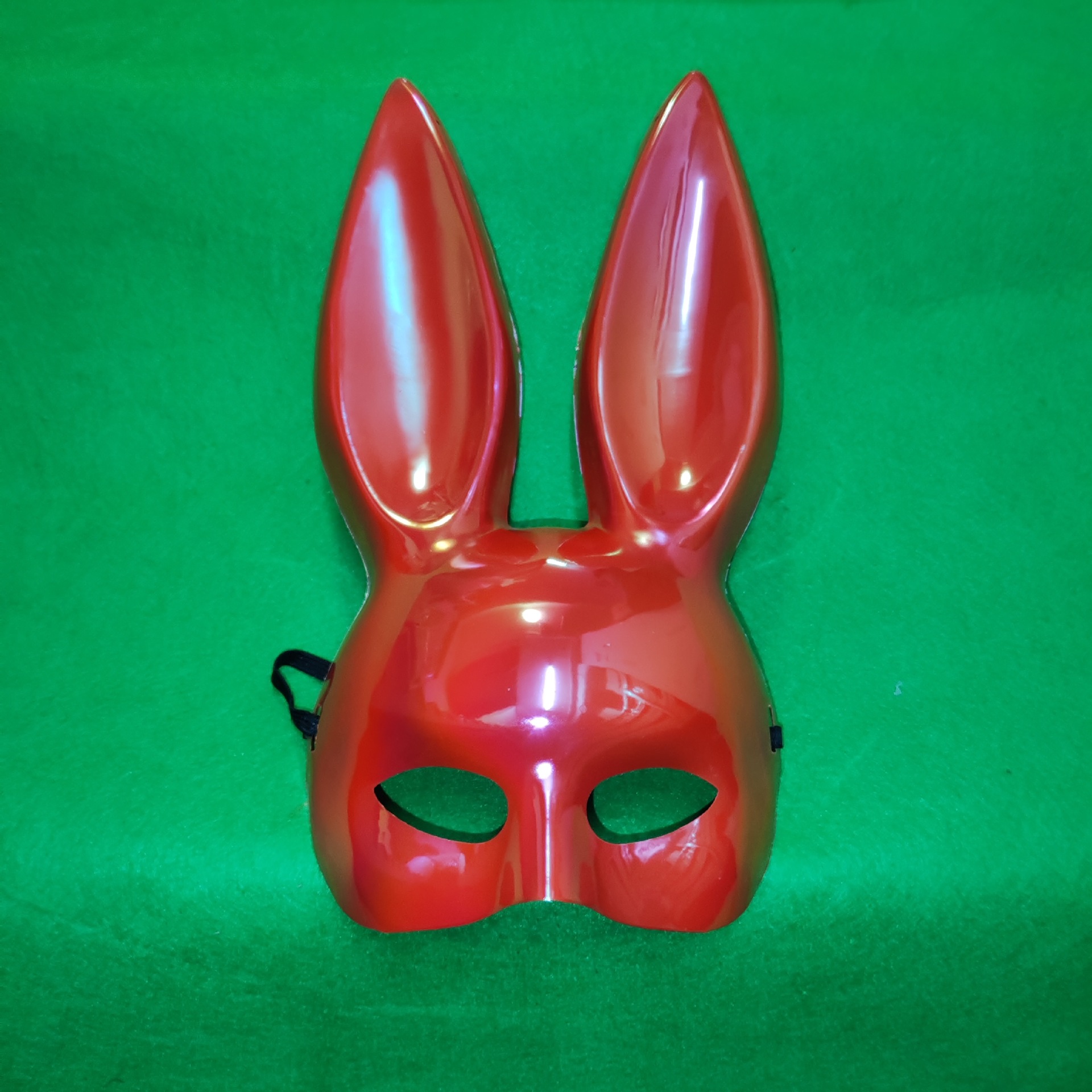 Bunpomelo Halloween Masquerade Orejas de Conejo Media Cara Máscara Carnaval Conejitas Bar Party Vestir Props