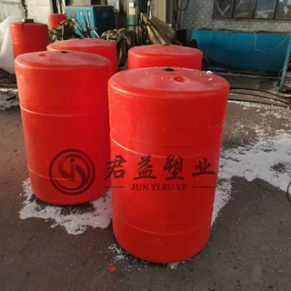 定制500*1000塑料浮筒 黄河支流河面秸秆漂浮垃圾拦截浮筒