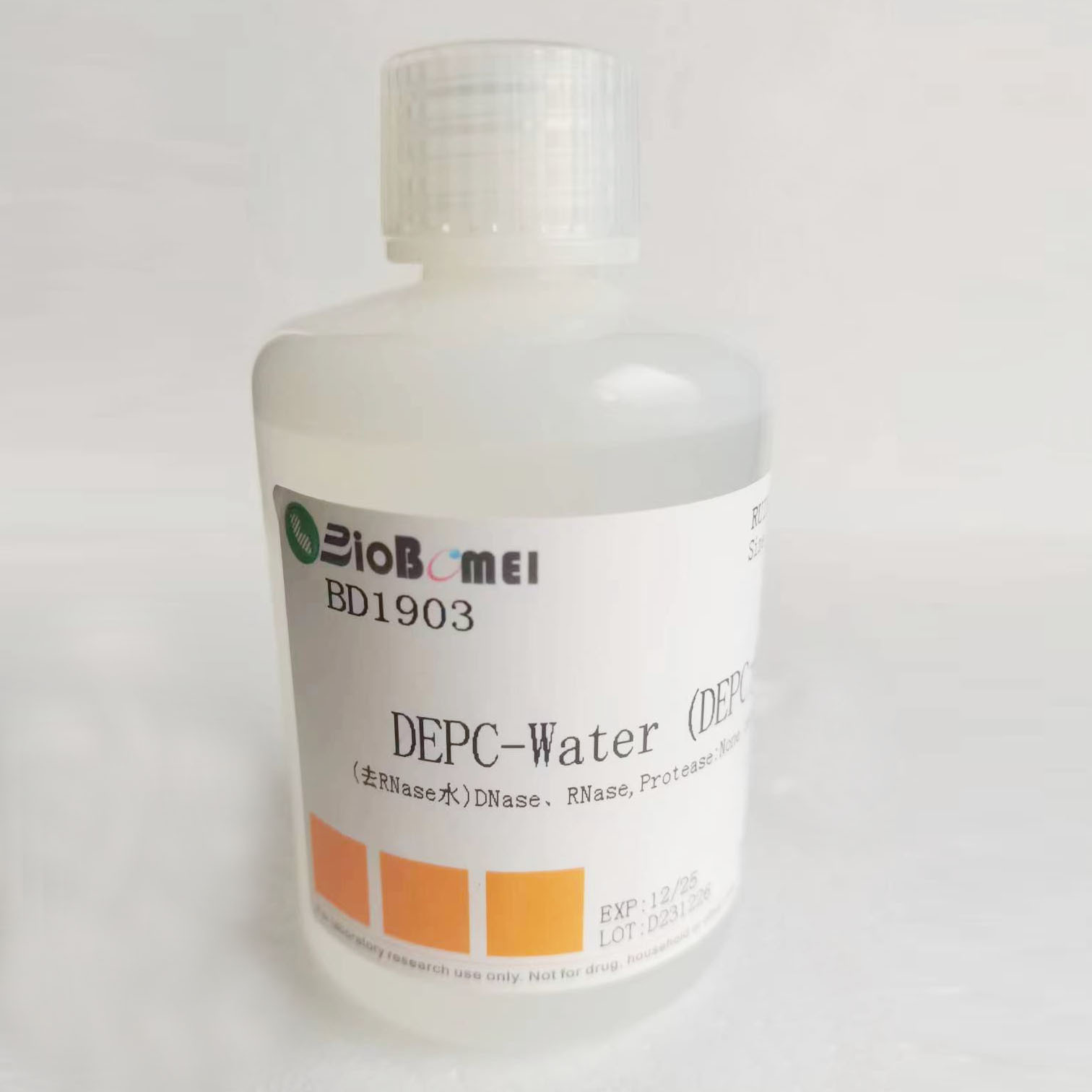 DEPC水 / DEPC处理水 科研实验试剂100ml 500ml