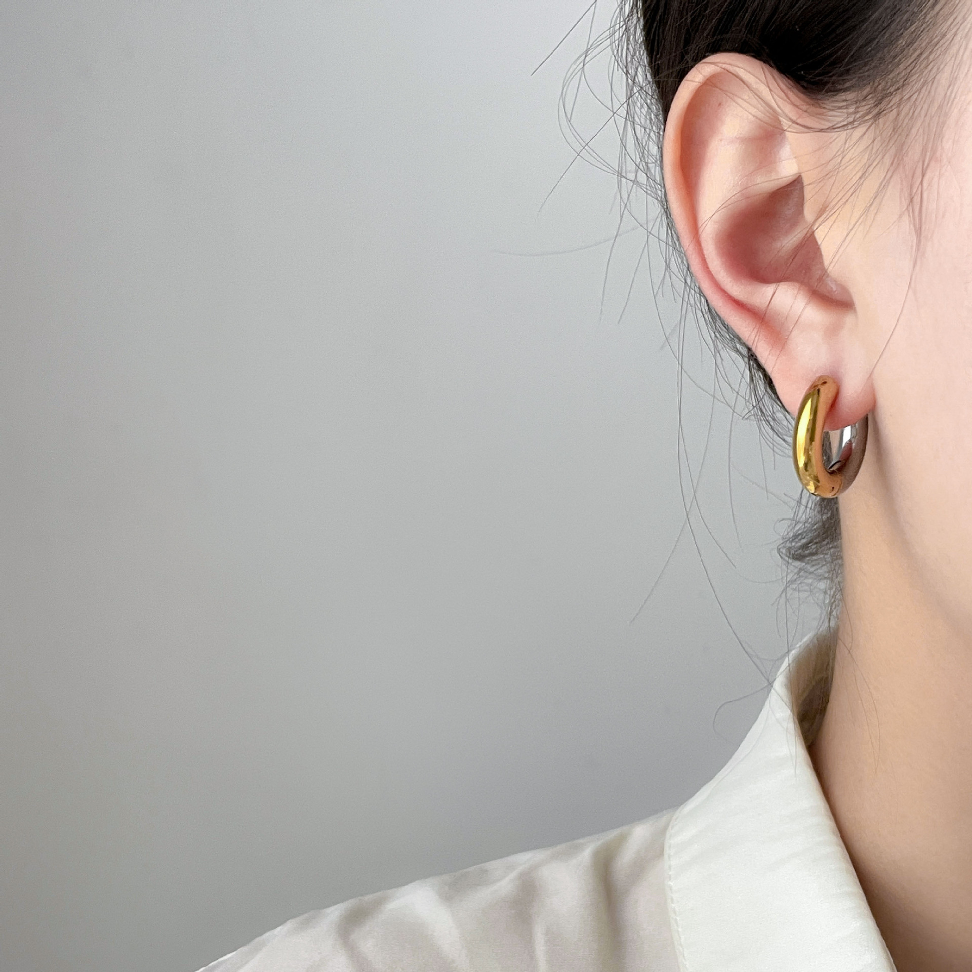 18g Weight Titanium Steel Ear Needle Material Earrings Classification 1 Piece Quantity Holiday, Daily Occasion Titanium Steel Material Geometric Pattern Women's Gender Casual, Simple Style Style 1 Piece Casual Simple Style Geometric Titanium Steel Earrings 7