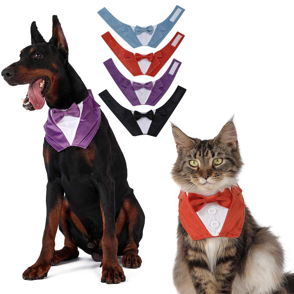 TANPOPO transfronterizo nueva moda guapo toallas toallas de mascota triángulo velcro toallas de saliva para perros bufandas