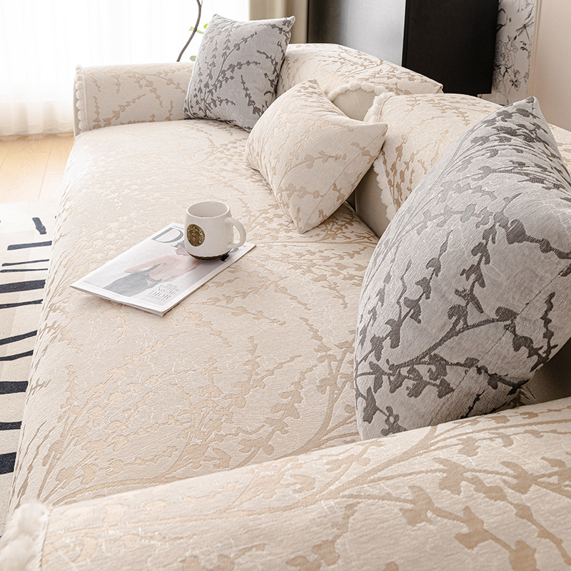 Capa de sofá de chenille francesa antiderrapante para todas as estações_voghion.com