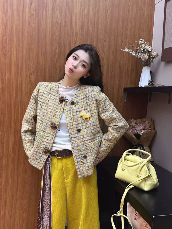 粗花呢名媛小香风外套女欧洲站2025年秋季新款休闲百搭减龄上衣潮|undefined
