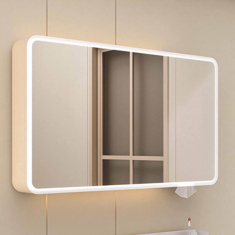 Bathroom Washroom Mirror Cabinet Waterproof Carbon Steel Smart Mirror Cabinet Storage Storage Cabinet Wall-Mounted Mirror Box Bathroom Washroom Mirror Cabinet Waterproof Carbon Steel Smart Mirror Cabinet Storage Storage Cabinet Wall-Mounted Mirror Box
