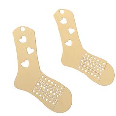 新しい 2 個 DIY 木製靴下編みツール木製靴下伸縮モデル