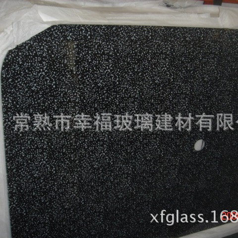 5MM白色辊印钢化玻璃 沙滩桌用 白色烤漆钢化玻璃 工艺烤漆玻璃