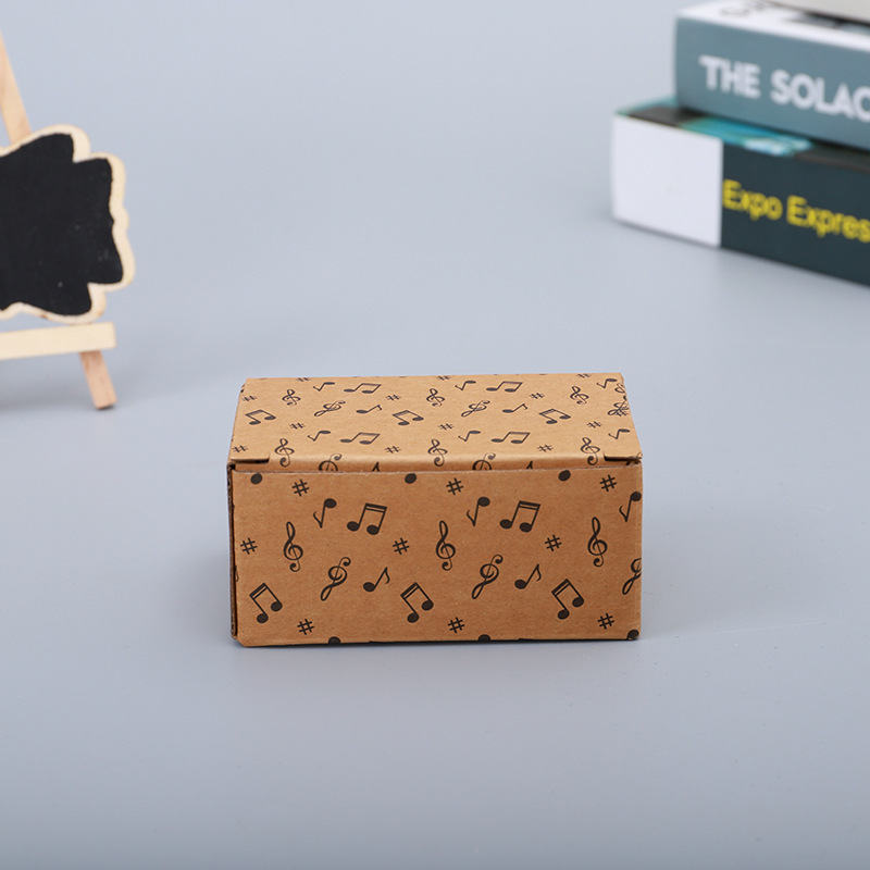 厂家直供音乐盒包装盒牛皮纸盒 袜子内裤礼盒翻盖纸盒可定 制logo