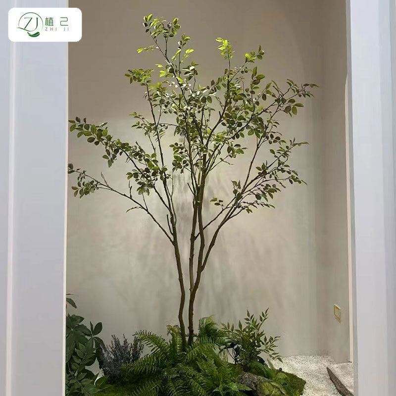 シミュレーション緑植物トップ 10 の功績島春の花クチナシの木植物造園ホーム屋内窓装飾木の装飾品|undefined