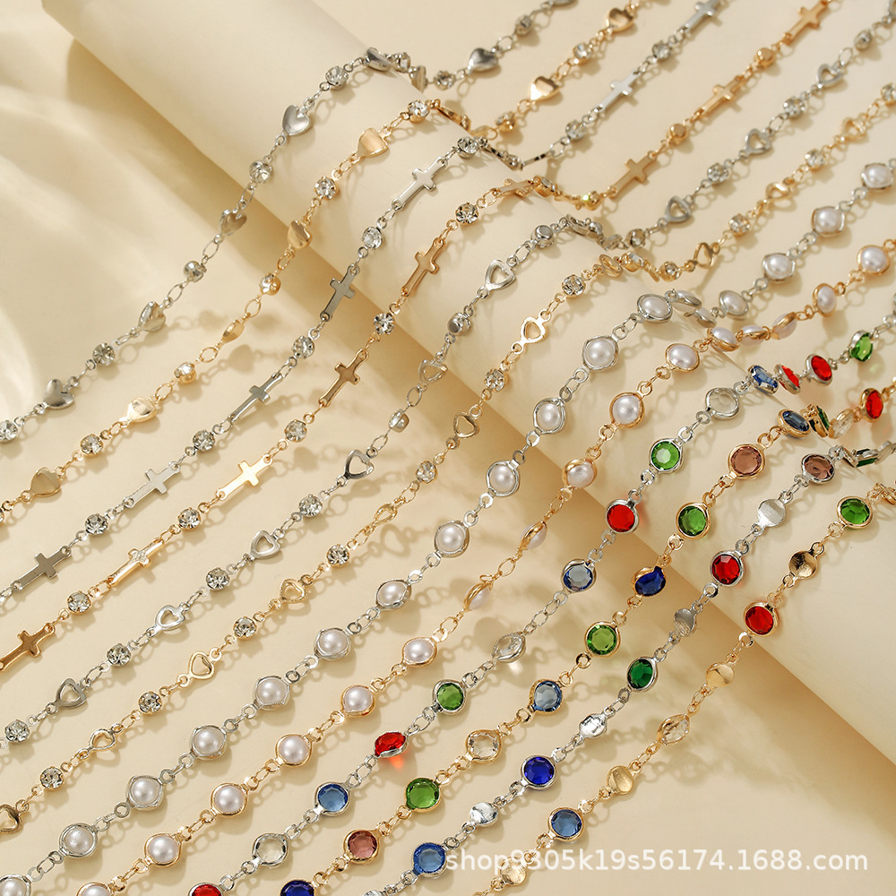 Long Y-Shaped Necklace for Women, Heart Chain Pendant Necklace, Long Sweater Chain with Tassel Collarbone Chain