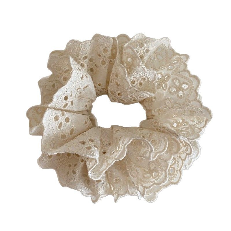 Encaje lazo para el cabello de intestino grueso de doble capa ins coreanos cuerda para el cabello de intestino grueso fresco y dulce en la parte posterior de la cabeza accesorios para el cabello femenino
