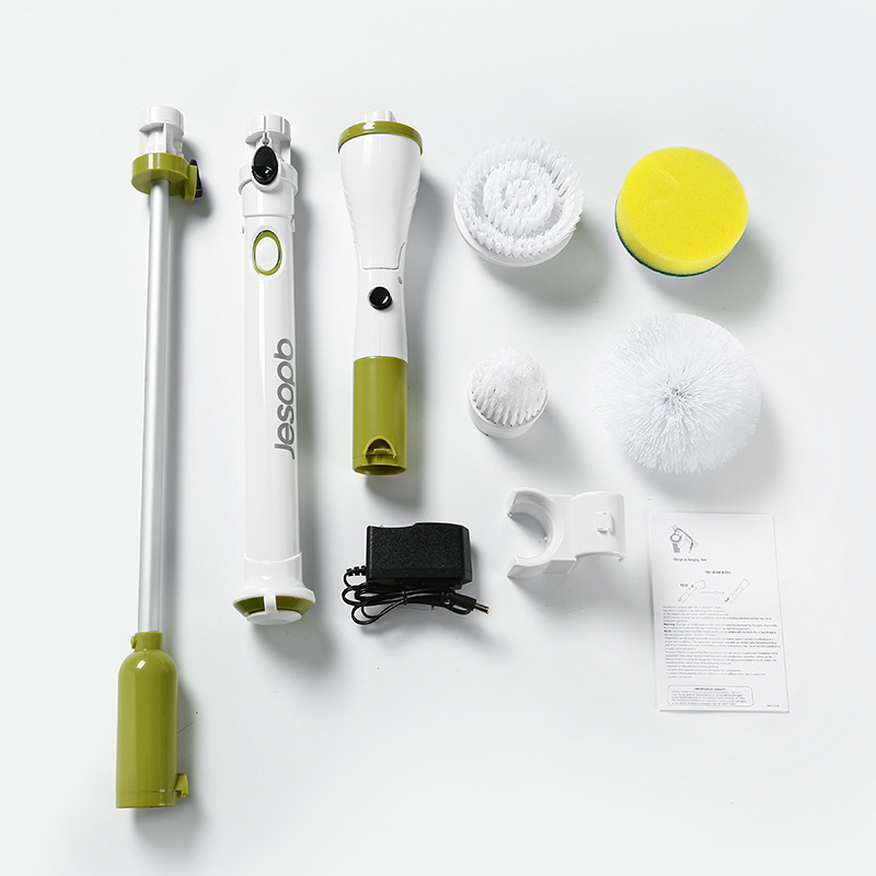 cepillo de limpieza eléctrica limpiadora automática doméstica multifuncional baño baldosas bañera giratoria limpieza inalámbrica cepillo de limpieza