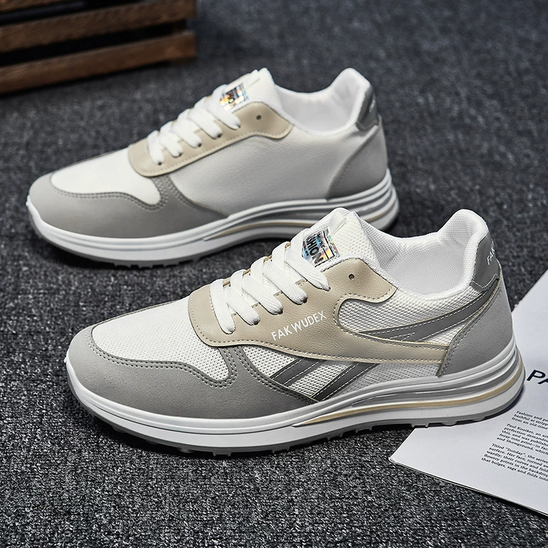 Осенние новые кроссовки мужские корейские дикие кроссовки для пар мягкой подошвы нескользящие дорожные туфли в прямом эфире