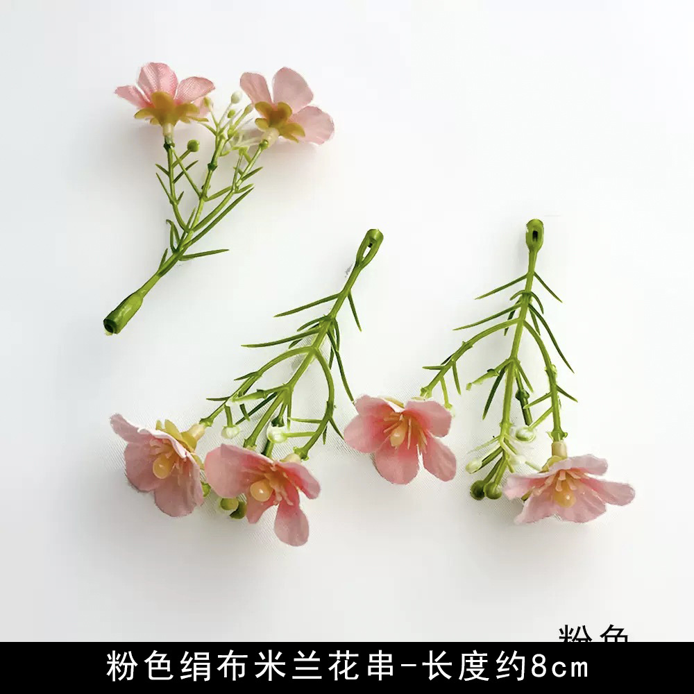 Flores artificiales flores rosadas bricolaje accesorios hechos a mano tocado de estilo antiguo accesorios de material de flor de horquilla arreglos florales de pared de flores de boda