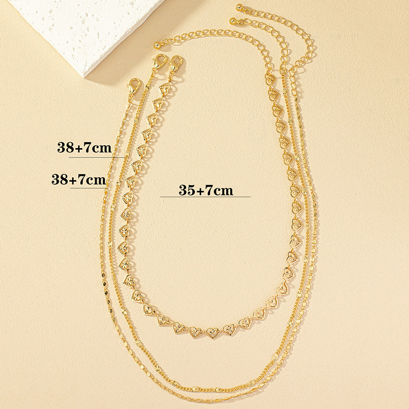 Simple Style Heart Shape Alloy Plating Gold Plated Women's Necklace display picture 1