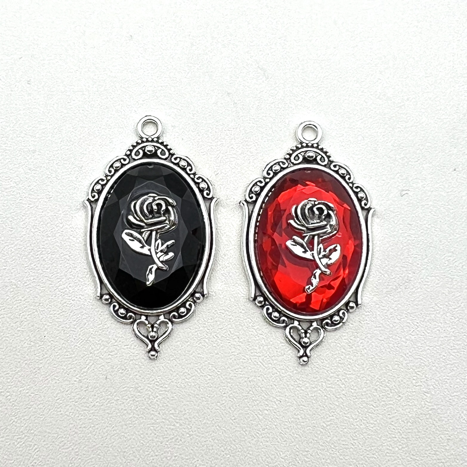 Rose, Flower Pattern Women's Gender 1 Piece Alloy Silver Plated Rose Flower Pendant DIY Jewelry Accessories