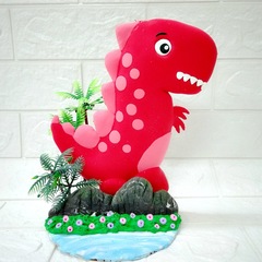 【V1】超輕粘土白胚底板 ：恐龍多款 材質：椴木白胚;diy粘土套裝