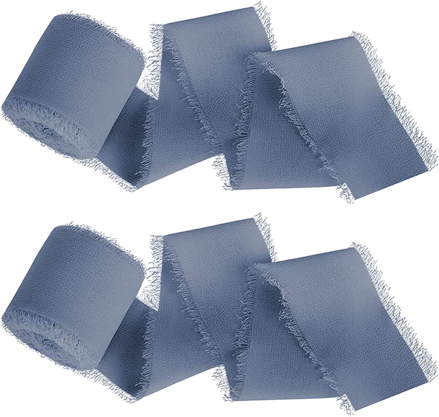 INS deshilachado gasa cinta ramo de la boda borla cinta arco decoración hilo de nieve tira de tela de seda