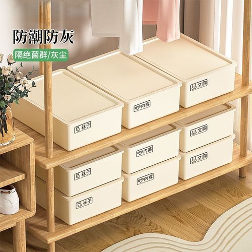 Home underwear and socks storage box, plastic cosmetics organizer box, storage briefs, bras, underwear, compartment storage box
