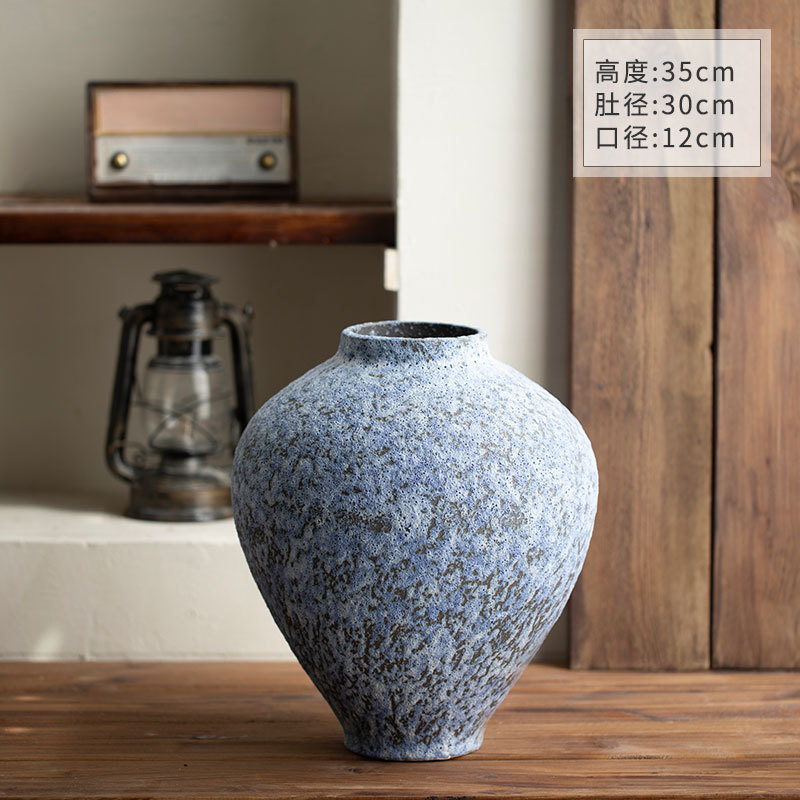 Jingdezhen vintage vasijas de cerámica negra decoraciones decorativas en la sala de estar decoraciones creativas