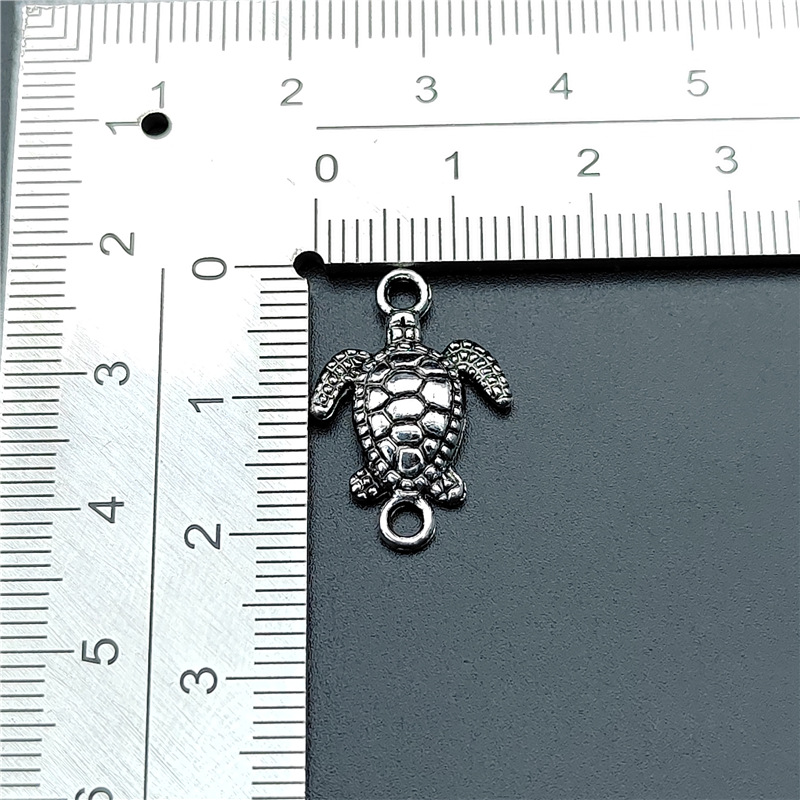 100 Pièces/paquet Mignon Tortue Alliage De Zinc Placage Pendentif Bijoux Accessoires display picture 2